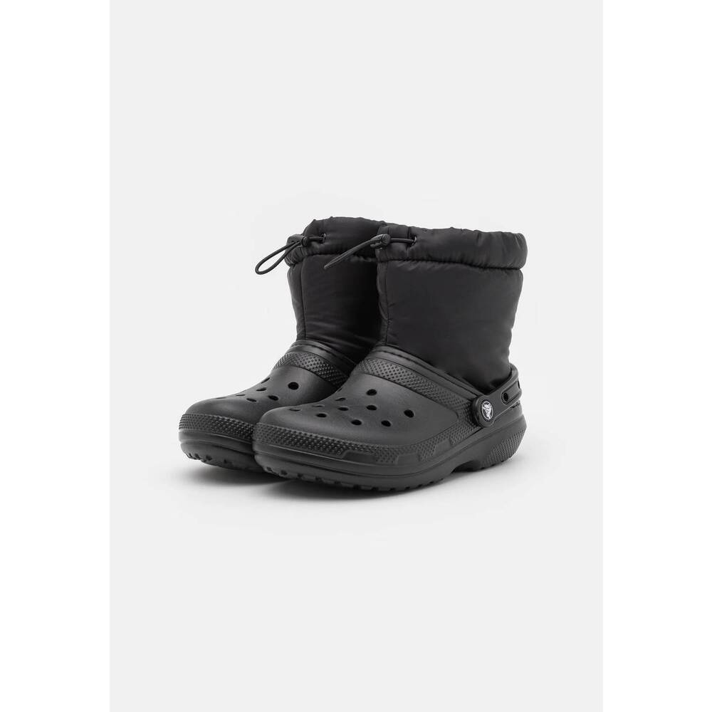 NEW CROCS women's classic lined neo puff boots in black